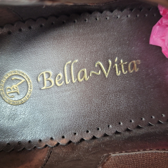 BELLA-VITA BROWN LEATHER/ SUEDE PUMPS SHOES - Picture 14 of 16
